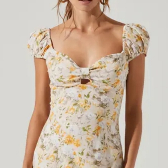 ASTR the label cap sleeve floral dress - Picture 2 of 7